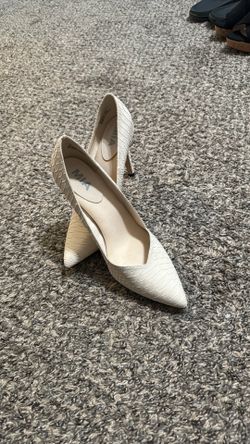 Mia Ivory Pumps Heels python textured