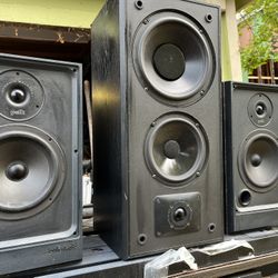 Polk Audio S4 Bookshelf Speakers And Polk Monitor Series M5 