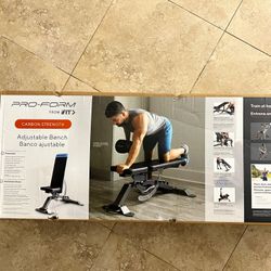 ProForm Carbon Strength Adjustable Bench with Integrated Transport Handle and 610 Lb. Total Weight Capacity