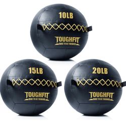 Soft Wall Ball - Medicine Ball Set for Cardio Fitness Exercise - Weighted Med Ball for Strength and Conditioning Exercises, Cross Training Lunge, and 