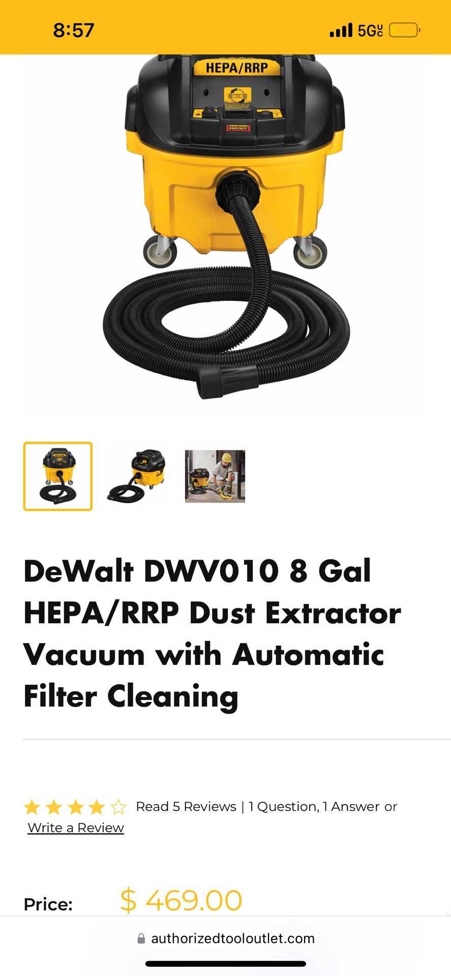 DeWalt Hepa Vacuum