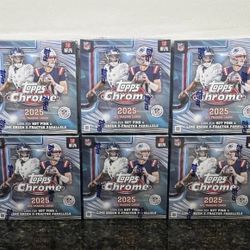 2025 TOPPS CHROME FOOTBALL MEGA BOX 