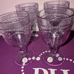 Vasos con pedestal lila PH