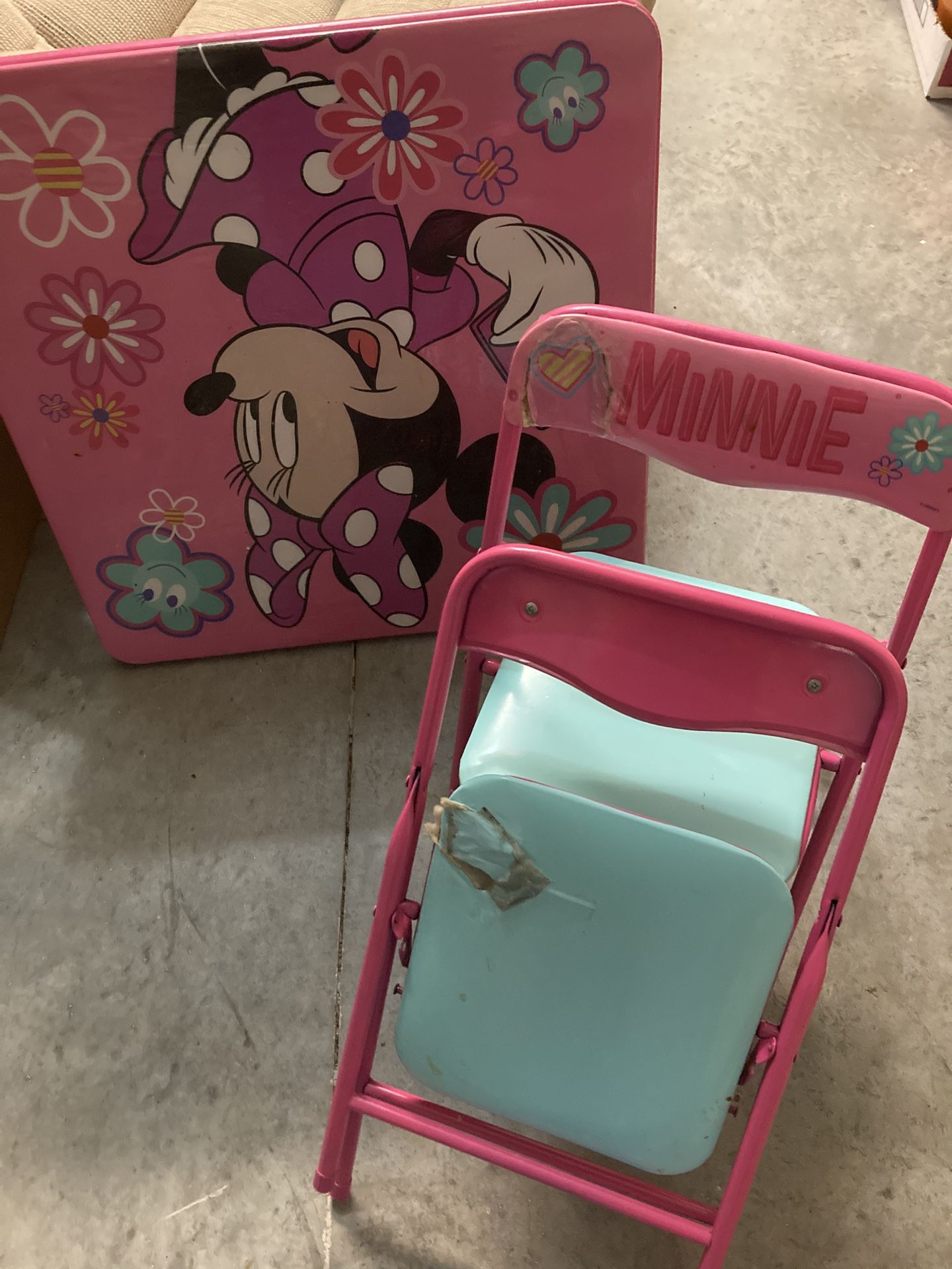 Two Folding Chairs And Table Folding All Three For Kids All For $10