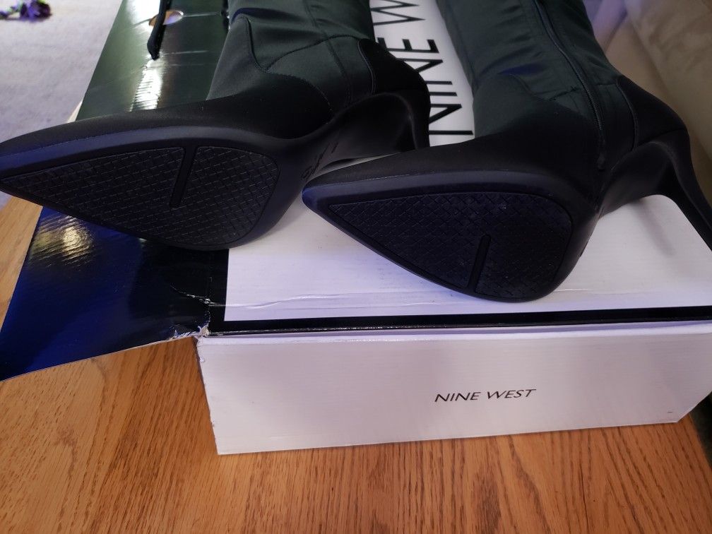 Nine West Women s Fenna Satin Black boots for Sale in Gahanna OH