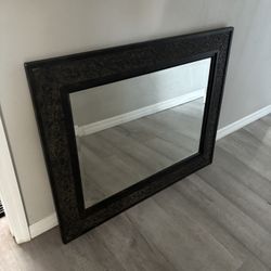 Large Mirror With Ornate Frame 