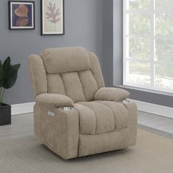 💥New PLUSH Over Stuffed CAMEL Power Lift Recliner Chair USB Cup Holders $10 DOWN