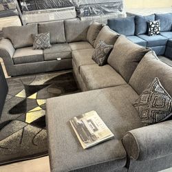 New Dark Gray Sofa Sectional USA MADE 