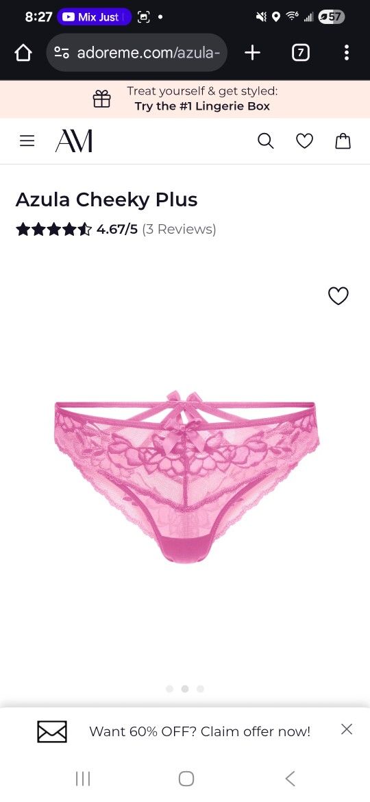 Adore Me- 3 Panties