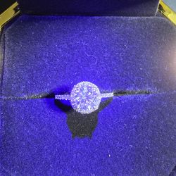 14k White Gold Engagement Ring with 1.02 ct diamond