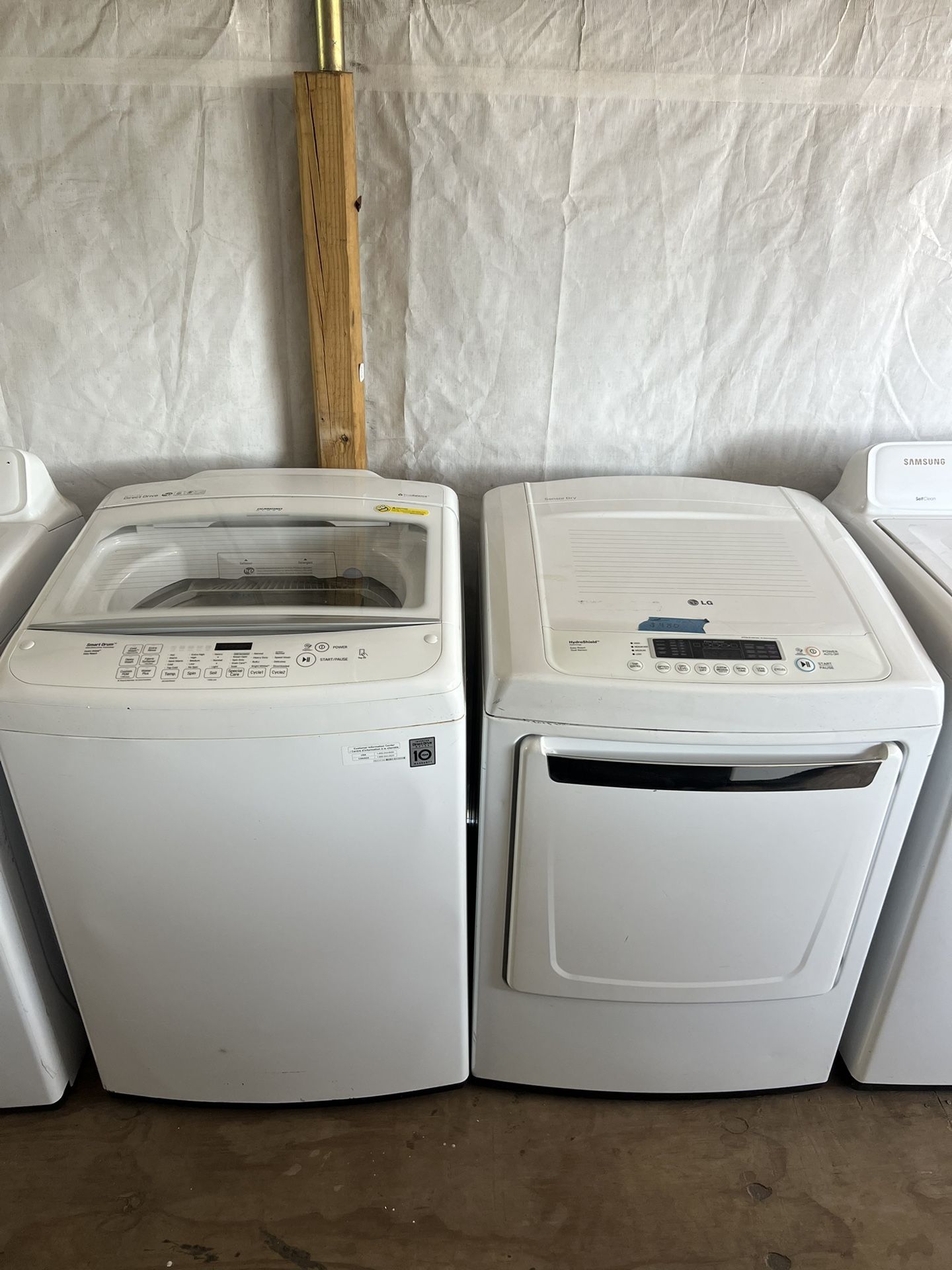 LG Washer&dryer Large Capacity Set   60 day warranty/ Located at:📍5415 Carmack Rd Tampa Fl 33610📍