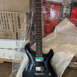 6 String Solid-Body Electric Guitar, Left, Trans Black (IP-350 LH)
