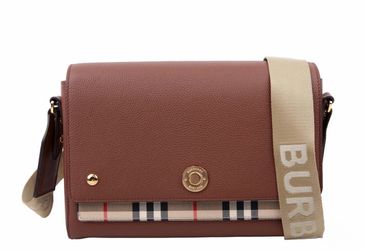 Burberry  Grainy Calfskin Checkered Note