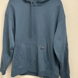 * Men’s ARIAT REBAR Blue Hoodie size Large  * No Marks/Stains - Bright Colors - Smoke Free Home