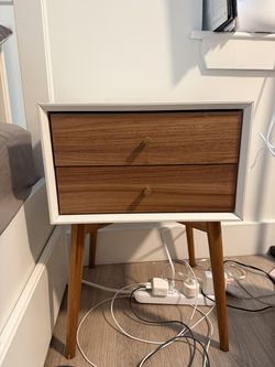 White Wooden Nightstand
