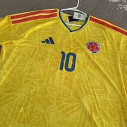 Brand New Adidas Colombia Jersey – James Rodríguez #10 – Size 2XL (With Tags)
