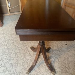  Antique Card Table With Claw Feet 