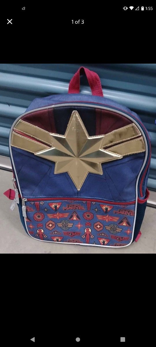 Captain Marvel Backpack $15 Cash