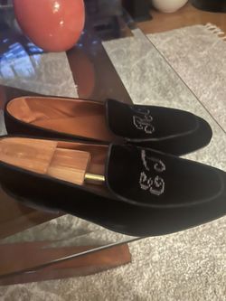 $865 ETRO Men’s Black Italian Shoes Loafers Italy 43