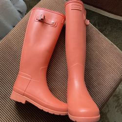 Orange hunter wellies hot sale