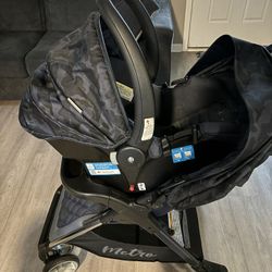 Car Seat With Base And Stroller Set