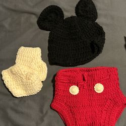 Mickey Crochet Baby Outfit 