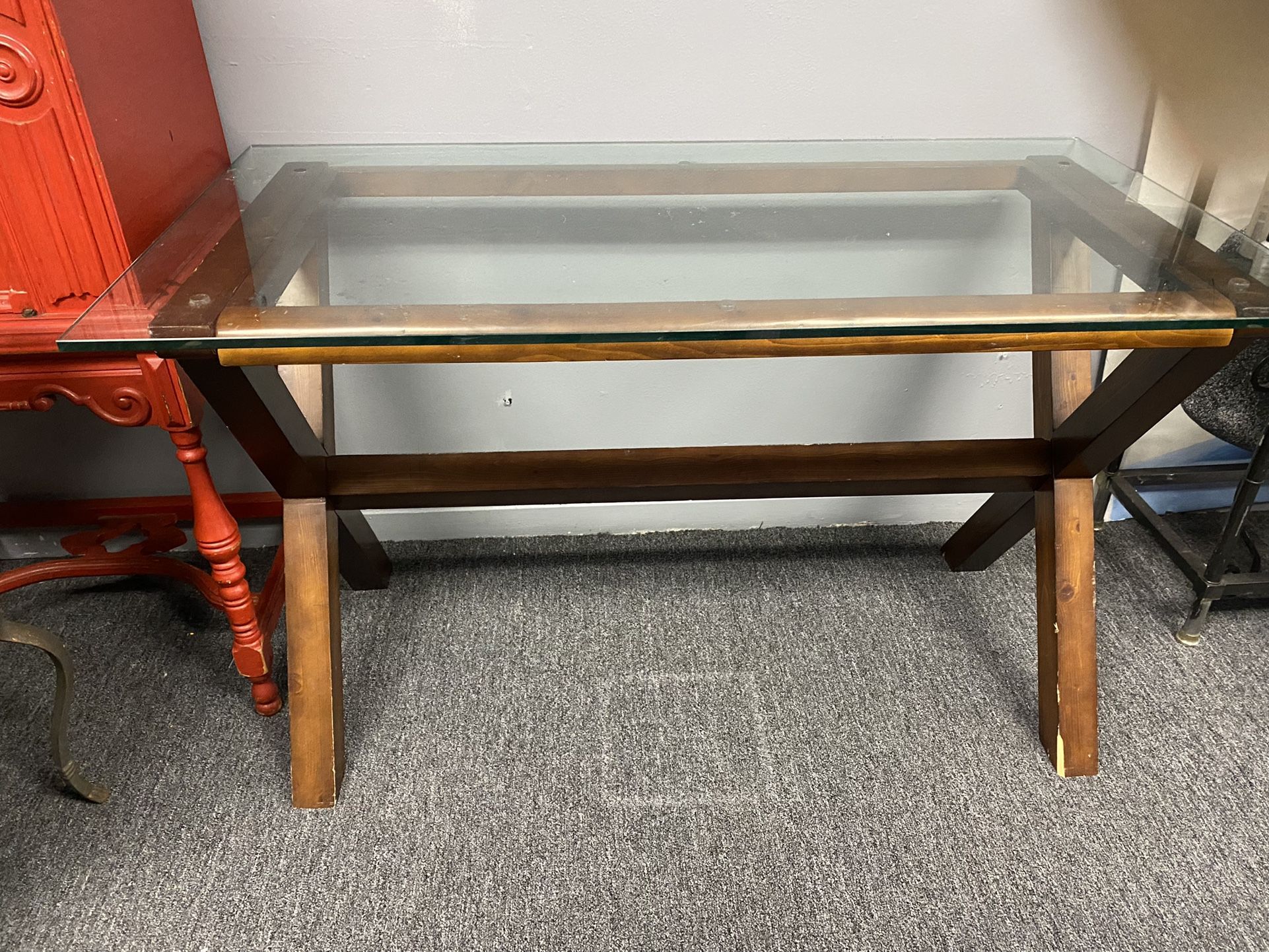Glass Table Desk