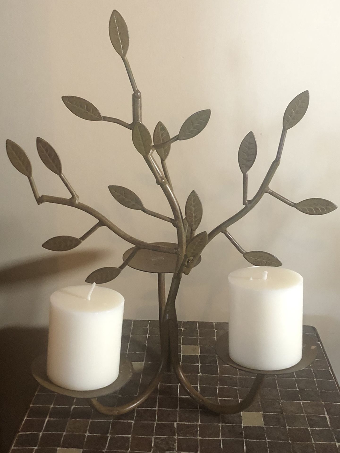 Brass Tree Candle Holder