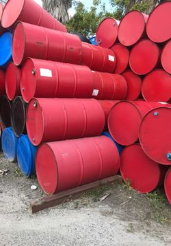 55 gallon metal or plastic barrels