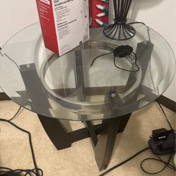 Glass End Table 