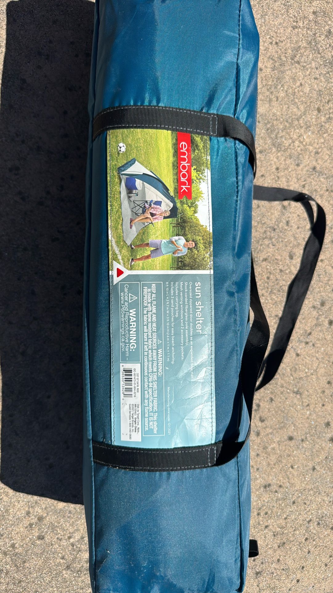 Pop Up Sun Shelter - Basically new