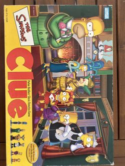 The Simpsons Clue Board Game (Used / Missing 3 Cards)