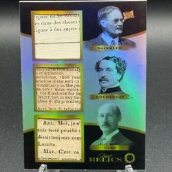 2024 Pieces of the Past 1800s Edition #182 James Naismith, Abner Doubleday, Walter Camp Patch Relic (READ)