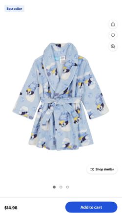 Bluey Toddler Boys Pajama Robe, Sizes 3t