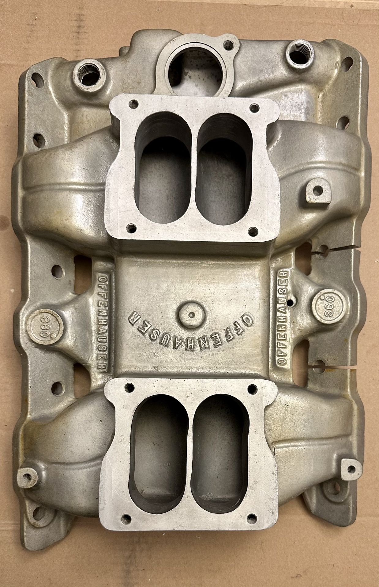 Vintage Dual Quad Offenhauser 5499 - 360 Degree Pontiac Intake