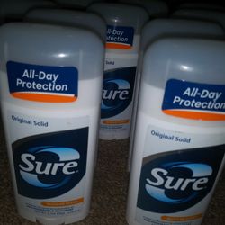(10) Sure Deodorant/Antiperspirant Solid! Regular Scent! 2.7 oz. Per 