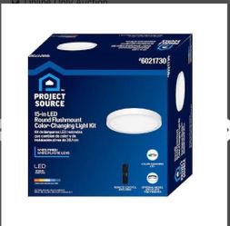 Project Source 15-in LED Round Flushmount Light Kit