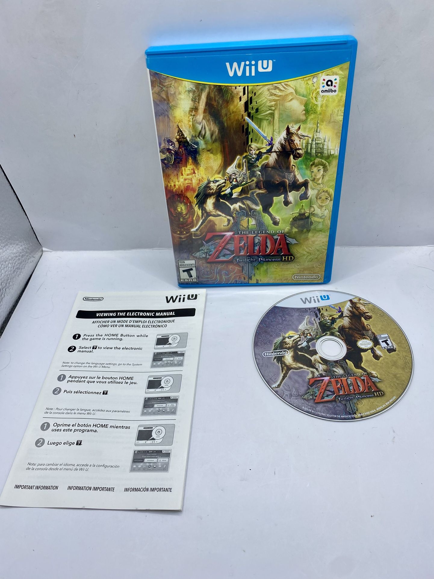 The Legend of Zelda: Twilight Princess HD (Wii U, 2016) CIB Complete excellent