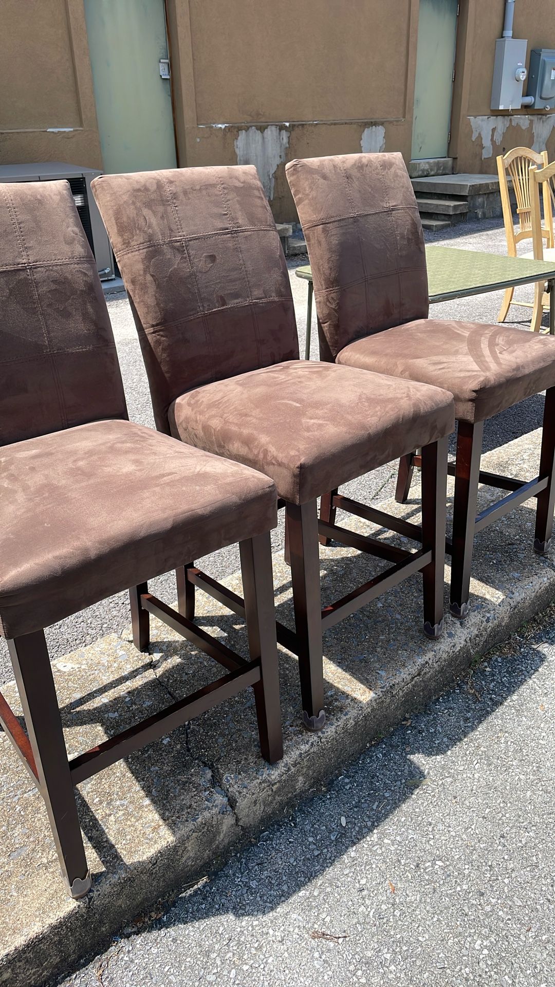 Brown Leather Stools