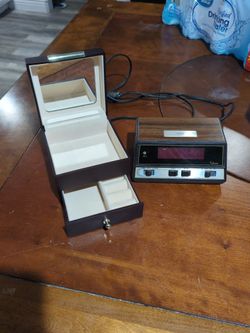 Vintage Alarm Clock And Jewelry Box