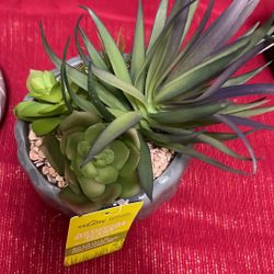 Artificial Plant With Ceramic Vase