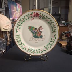 1991 Lenox Holiday Christmas Collectors Plate - 1ST In The Series, 10.5" In Mint Condition