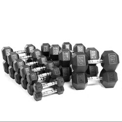 New In Box Hex Rubber Dumbbells At A $1.30 A Lb Store In Robbinsville 