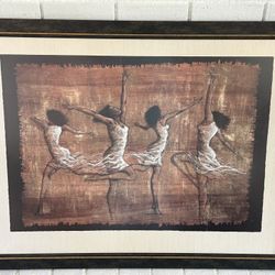 Black Art Print Dancing Ladies