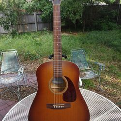 Seagull Entourage Rustic Acoustic Guitar + Gibson case