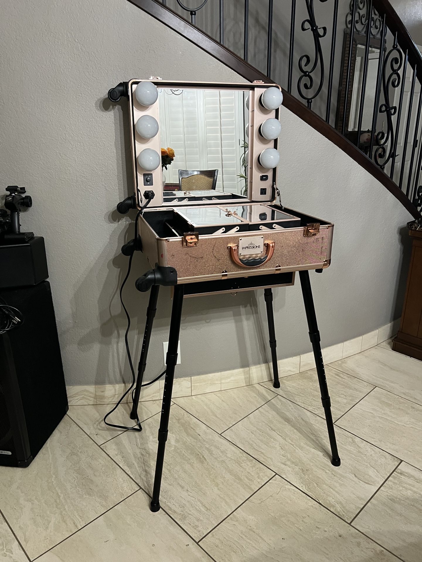 SlayCase Pro Vanity Travel Train Case with Stand
