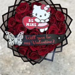 Hello kitty Ramo Buchon Flower Roses Bouquet
