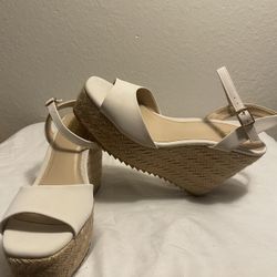 NEW XAPPEAL Sierra Cork Off-White Wedges size 8