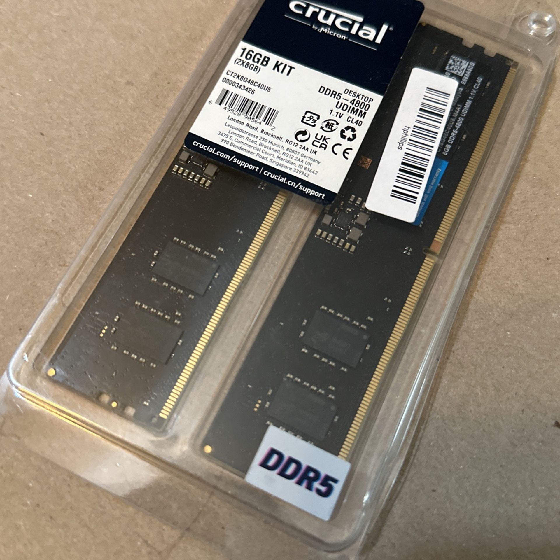 Ddr5 Crucial 16gb 4800