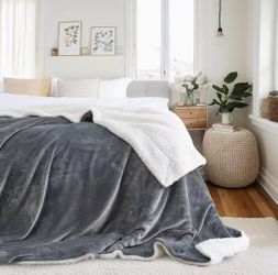 sherpa comforter set 90 x90 in